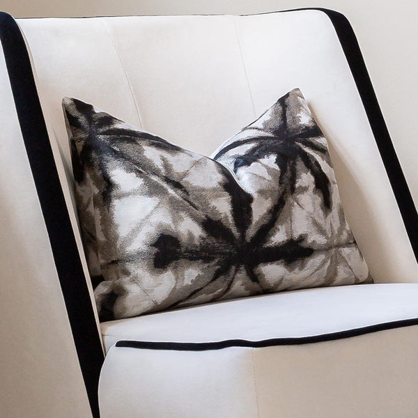 Arizona Black & Grey Print Bolster Cushion - 50 x 35cm Cushion 