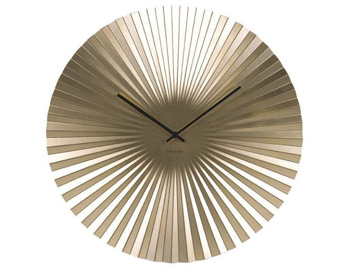 Arles Gold Pleated Effect Wall Clock Art 