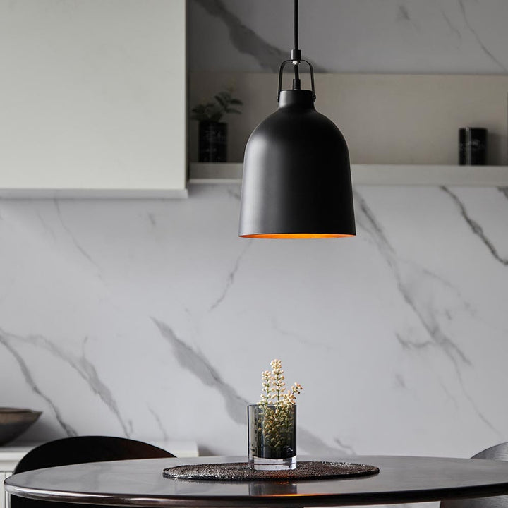 Asher Black & Gold Pendant Ceiling Light Lighting 