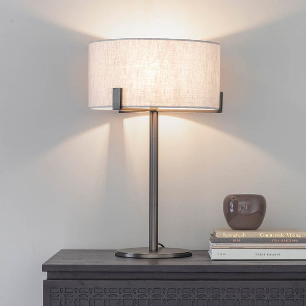 Ashford Bronze & Linen Table Lamp Lighting 
