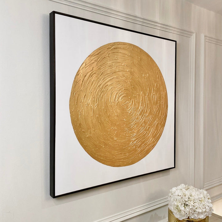 Astratto Gold Textured Canvas Wall Art Art 