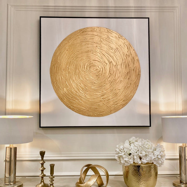 Astratto Gold Textured Canvas Wall Art Art 