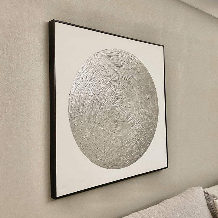 Astratto Silver Textured Canvas Wall Art Art 