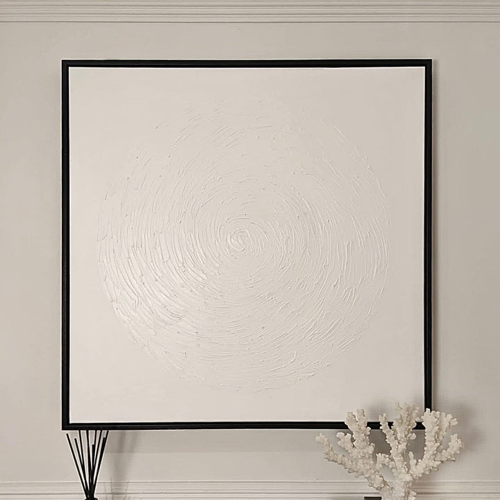 Astratto White Textured Canvas Wall Art Art 