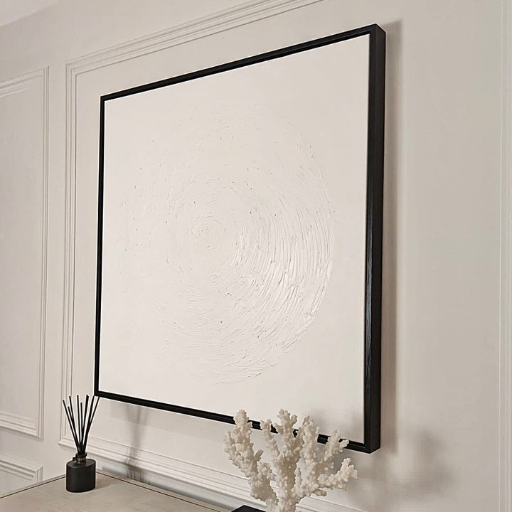 Astratto White Textured Canvas Wall Art Art 