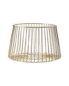 Aubree Matte Gold Large Wire Bowl Kitchen 
