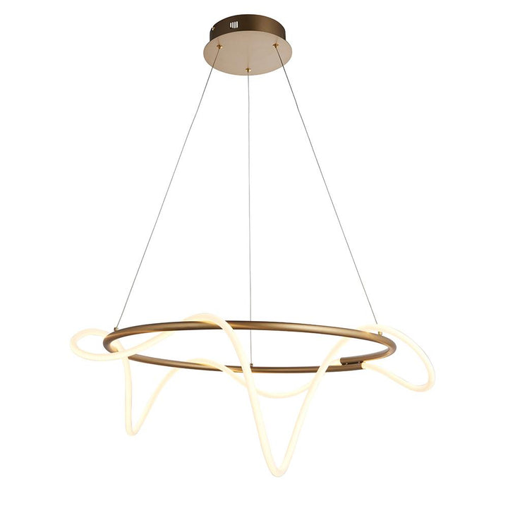 Azariah Gold Abstract Round Pendant Ceiling Light Lighting 