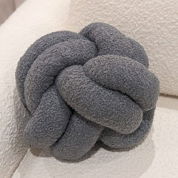 Bailey Charcoal Boucle Knot Cushion Cushion 