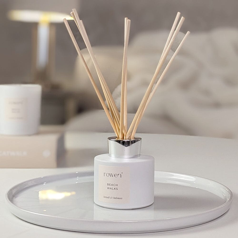Beach Walks White & Silver Reed Diffuser - Sea Salt & Oakmoss 120ml ...