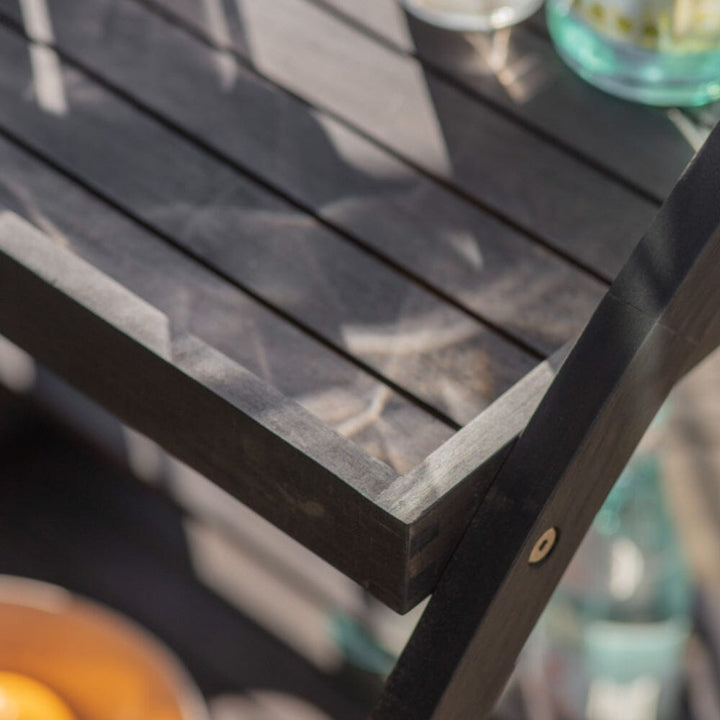 Black Outdoor Drinks Trolley Garden 