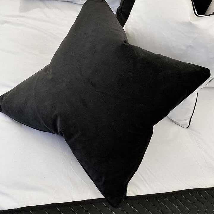 Blake Black Velvet Feather Filled Cushion - 50 x 50cm Cushion 