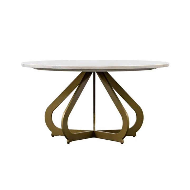 Boho Gold & Marble Round Coffee Table Coffee Table 