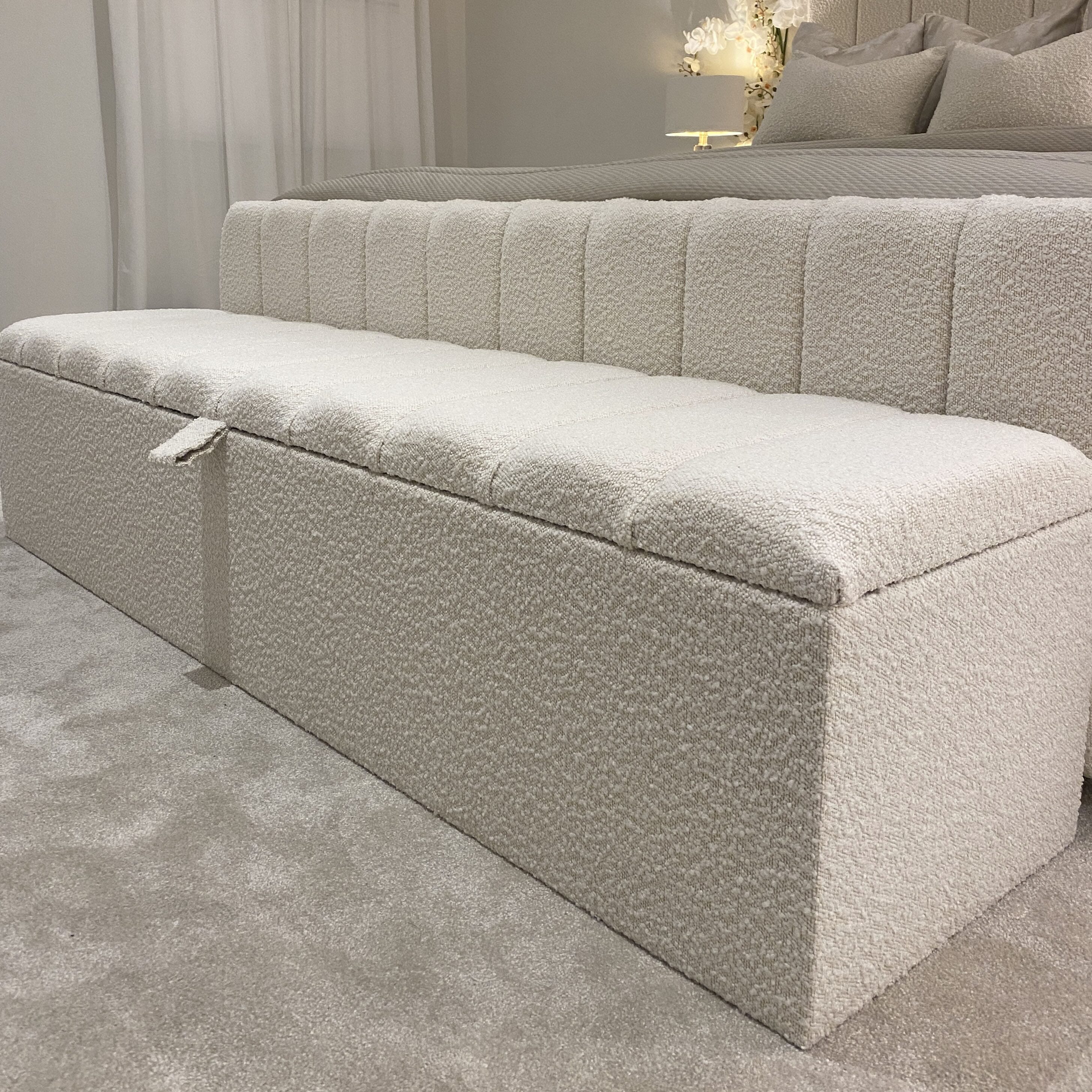 Boucle Cream Fabric Sample Sample 