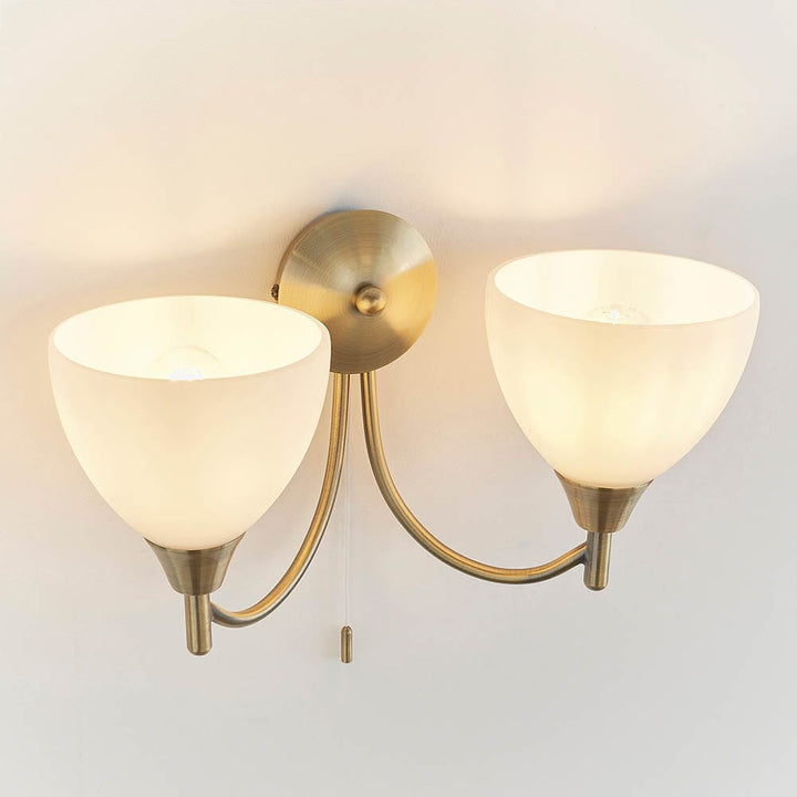 Boyer 2 Light Antique Brass Wall Light Lighting 