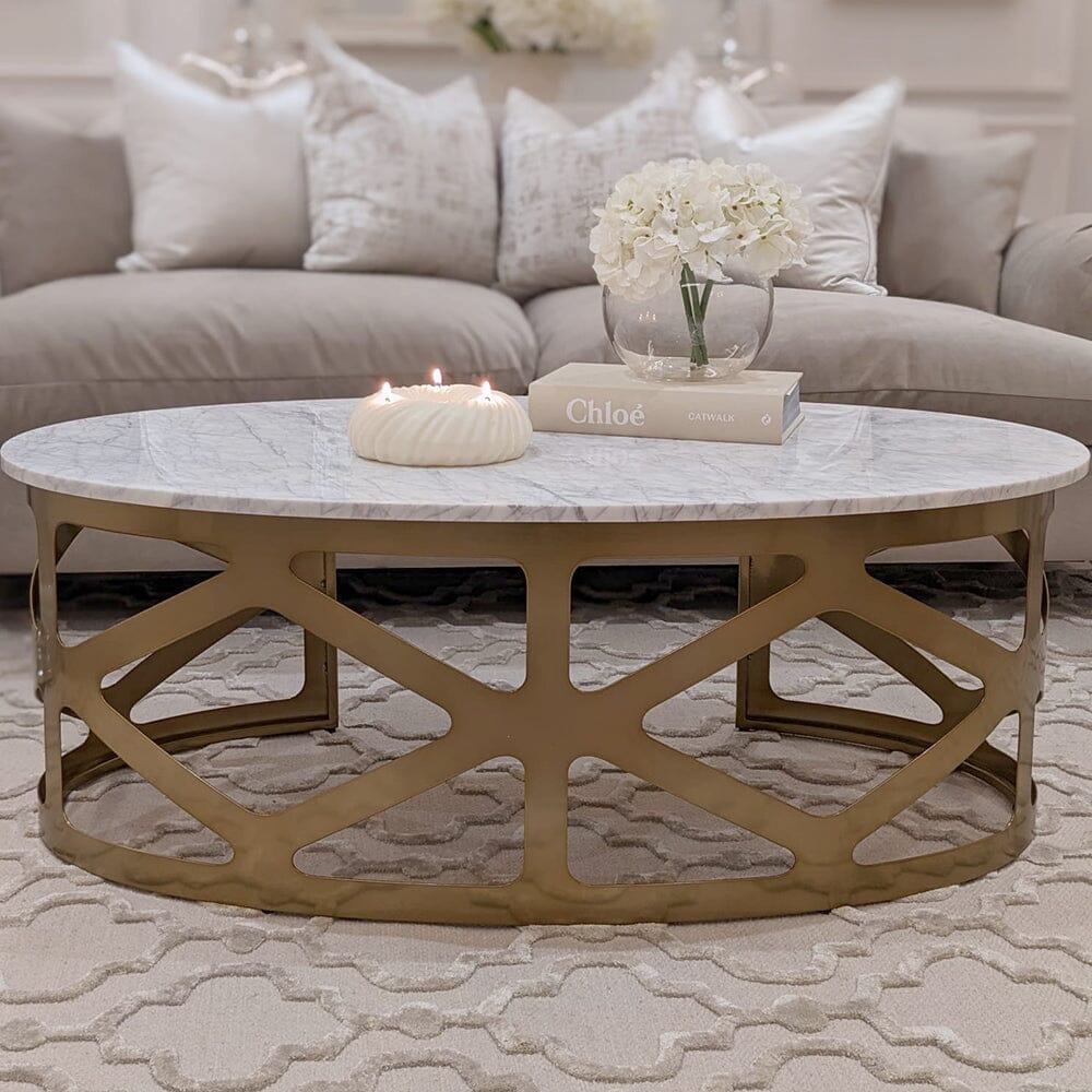 Bronze marble outlet coffee table