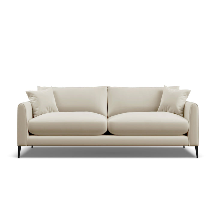 Bronte Pumice Beige Velvet Sofa Range, With Black Metal Leg MTO Sofa 