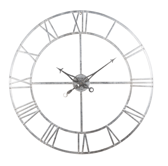 Bruntsfield Large Silver Skeleton Wall Clock Accessories 