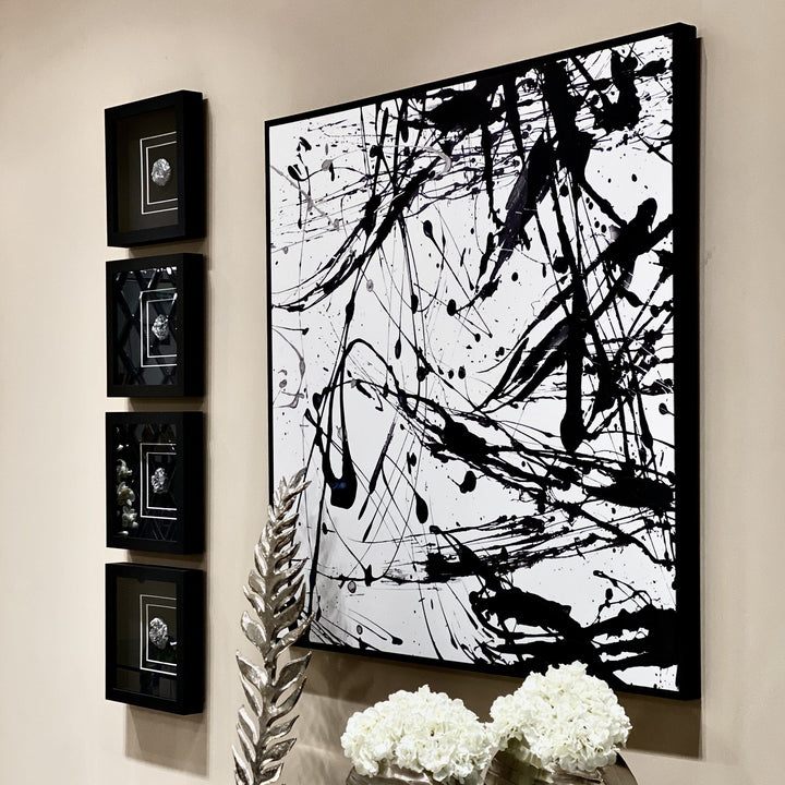 Cadieux Abstract Oil Painting in Monochrome 103x103cm Accessories 