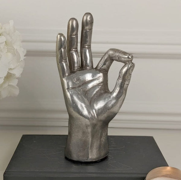 Camox Silver 'OK' Hand Ornament Accessories 