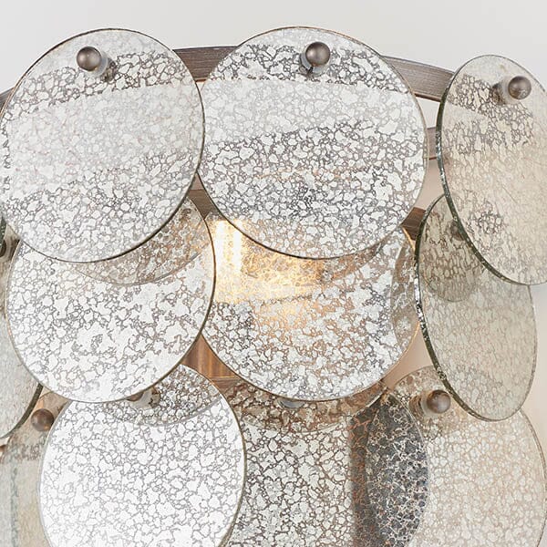 Candance Silver & Glass Wall Light Lighting 