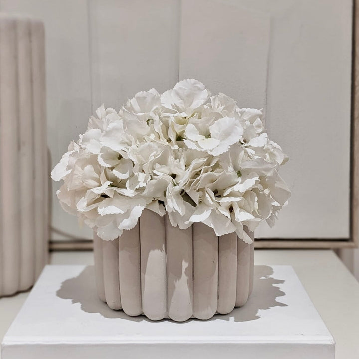 Carina Ivory Medium Scalloped Vase 