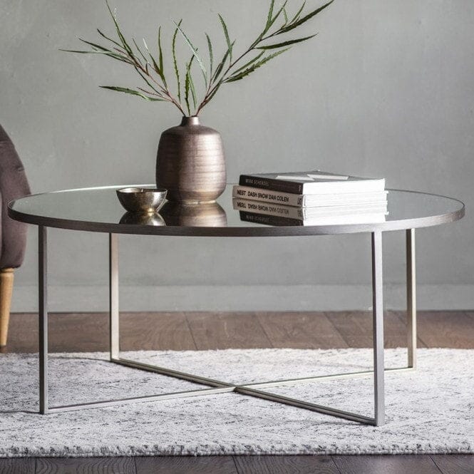 Cassis Silver Round Coffee Table Furniture 
