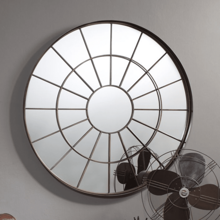 Certosa Bronze Round Window Mirror Mirror 