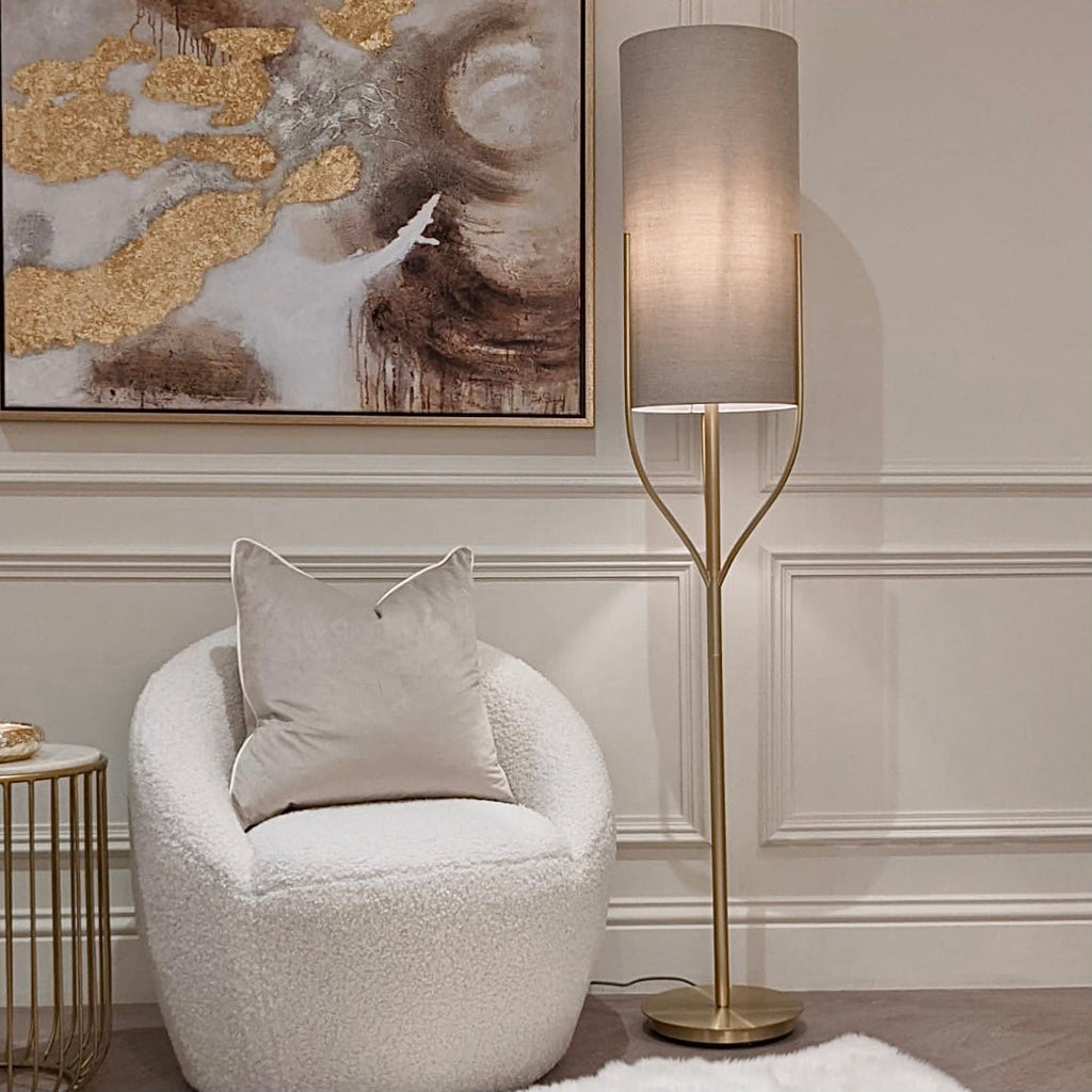 Cleo & Oatmeal Floor Lamp