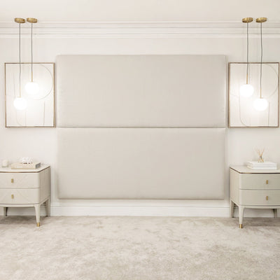 Cloud Boucle Double Width Upholstered Headboard Wall Panel 