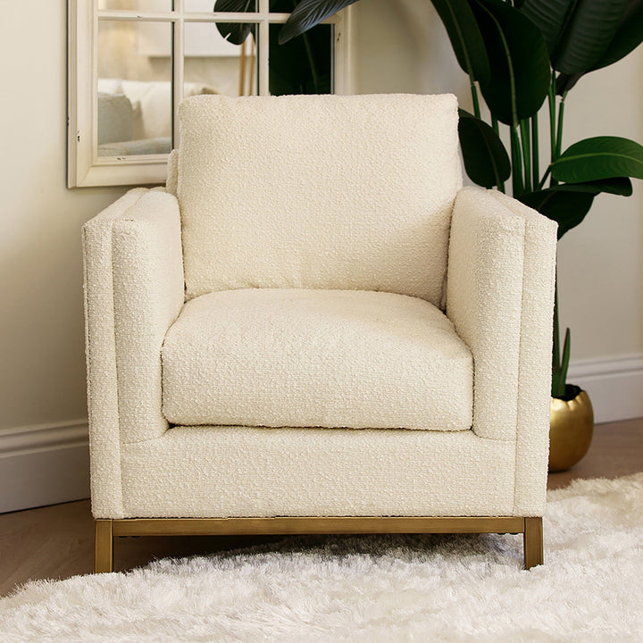 Coco Ivory Boucle Luxury Armchair Made to Order Sofa 