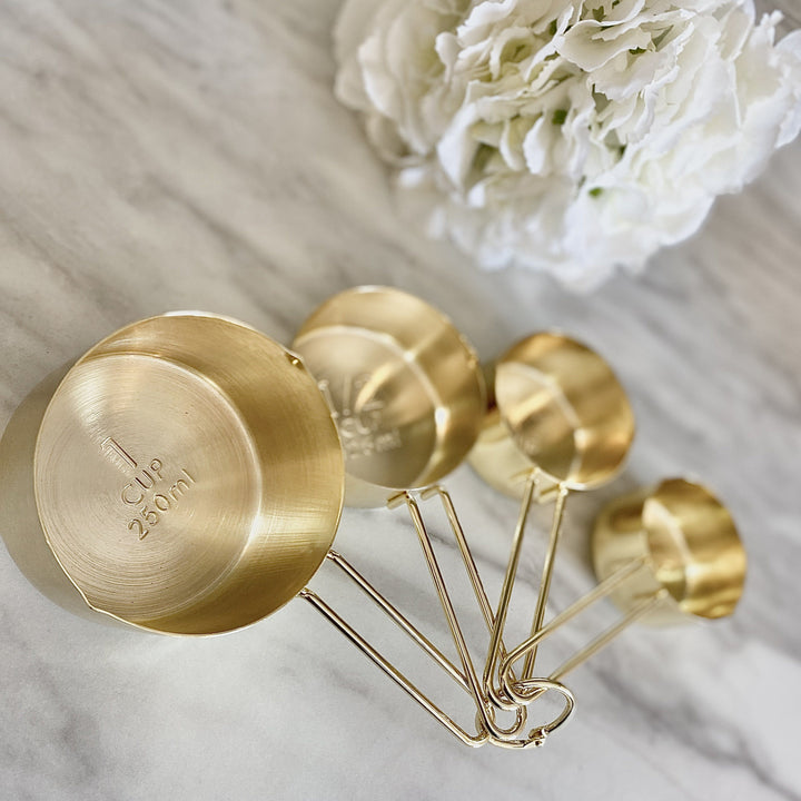 Cohen Set of 4 Gold Measuring Cups Accessories 