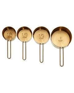 Cohen Set of 4 Gold Measuring Cups Kitchen 