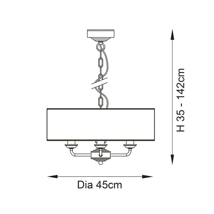 Coralia Brass 3 Light Pendant Ceiling Light with White Shade Lighting 