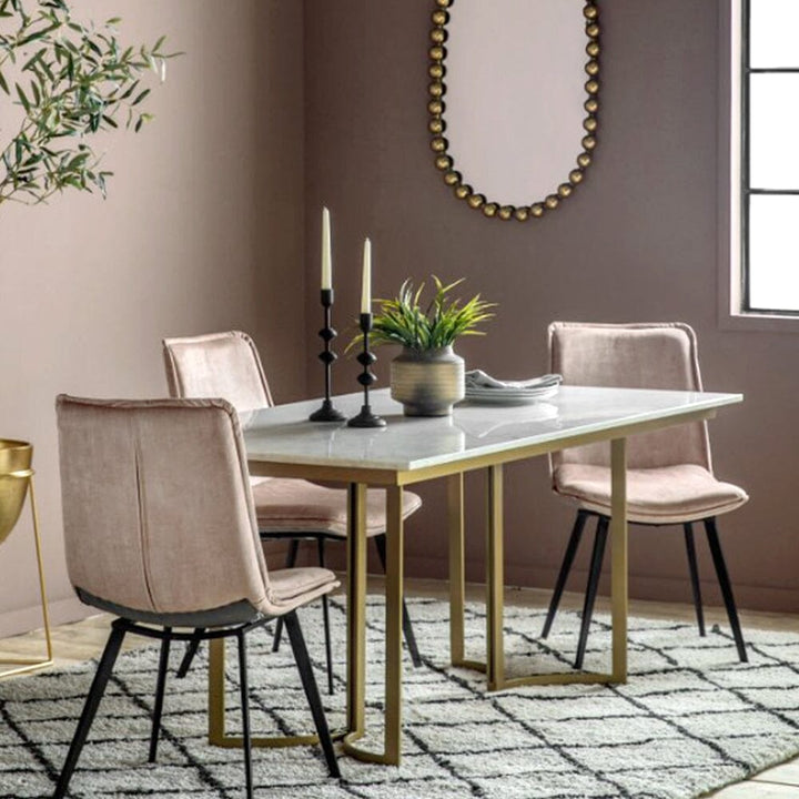 Corazi Marble and Brass Dining Table Furniture 