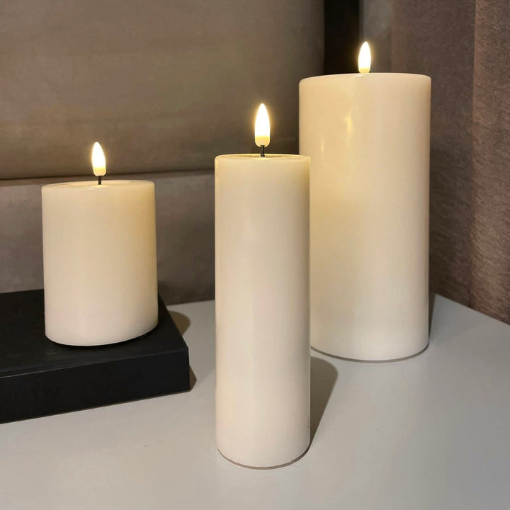 Cream Realistic LED Candle - 15cm Candle 