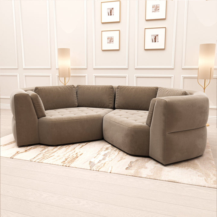 Cuddle Luxury Truffle Velvet Large Daybed MTO Sofa 