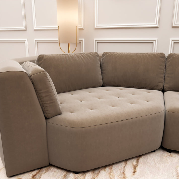 Cuddle Luxury Truffle Velvet Medium Sofa MTO Sofa 