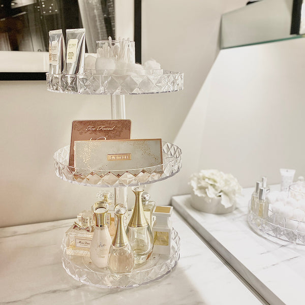 Darcie Clear Diamond 3 Tier Organiser Accessories 