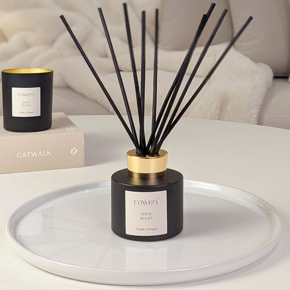 Date Night Black & Gold Reed Diffuser - Truffle D'orient 120ml – Rowen ...