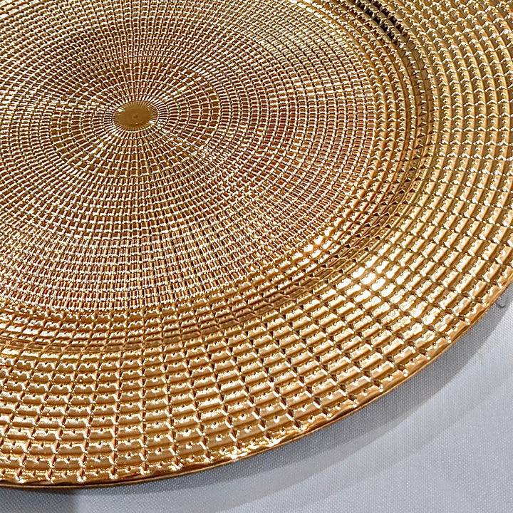 Davino Gold Textured Charger Plate Kitchen 