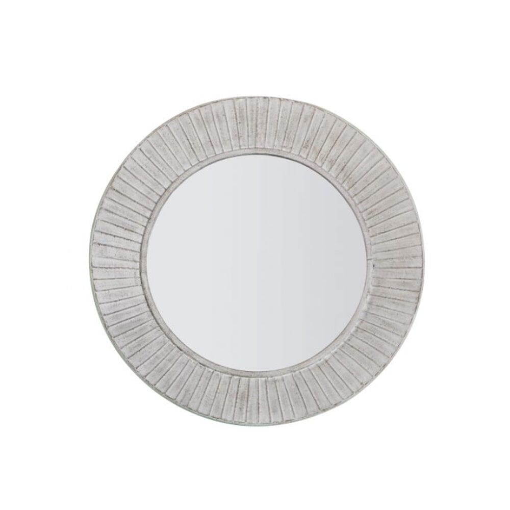 Dawes Cream Distressed Circular Wall Mirror Mirror 