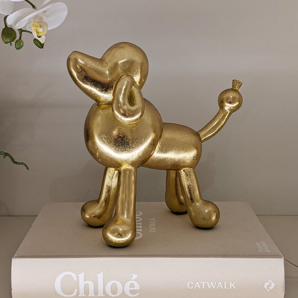 Decorative Gold Poodle Balloon Dog Ornament Accessories 