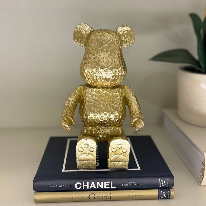 Decorative Gold Sitting Bear Ornament Accessories 