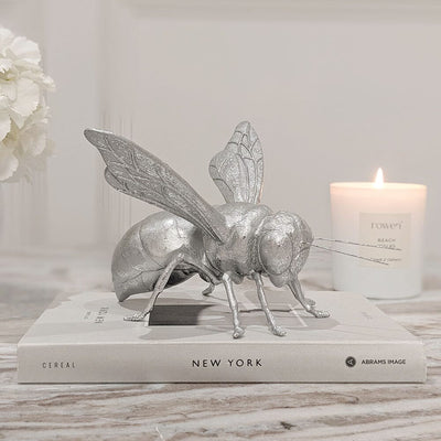 Decorative Silver Bee Ornament Accessories 