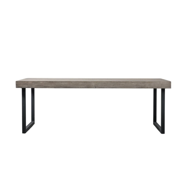 Delray Rectangular Oak Outdoor Dining Table Garden 