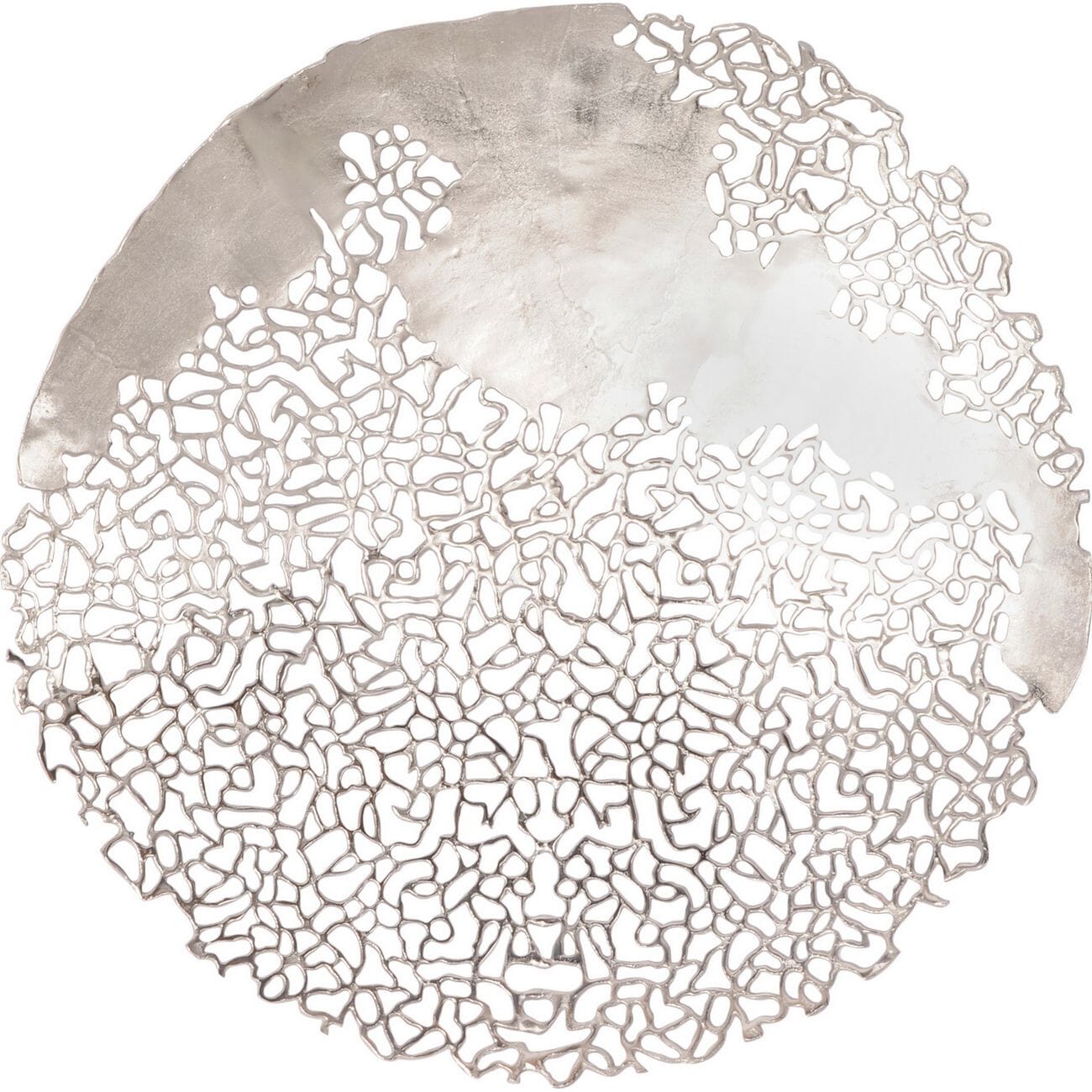 Dowell Silver Coral Effect Wall Sculpture Art 