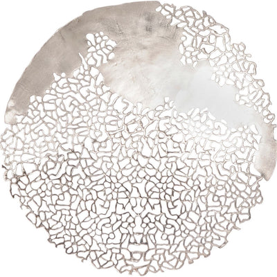 Dowell Silver Coral Effect Wall Sculpture Art 
