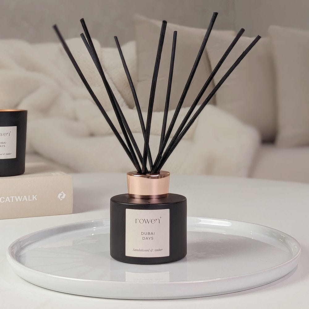 Dubai Days Black & Rose Gold Reed Diffuser Sandalwood & Amber
