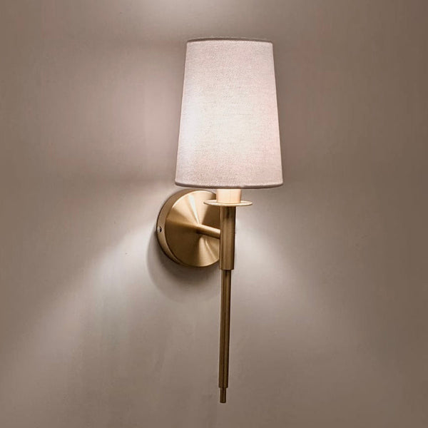 Dulcie Gold Wall Light with White Shade Lighting 