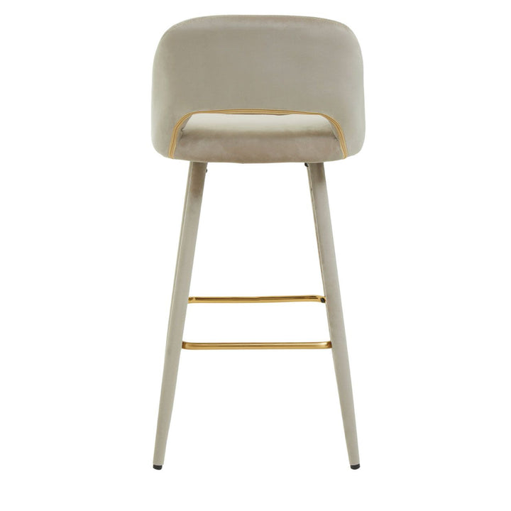 Dumar Mink Velvet Bar Stool - Set of 2 Chair 